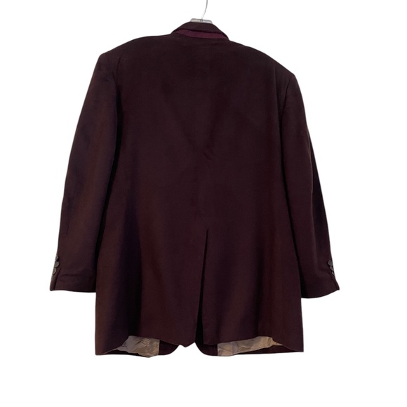 Vintage Men's PBM Pincus Brothers Maxwell 100% Cashmere Burgundy Jacket Blazer - Picture 3 of 13